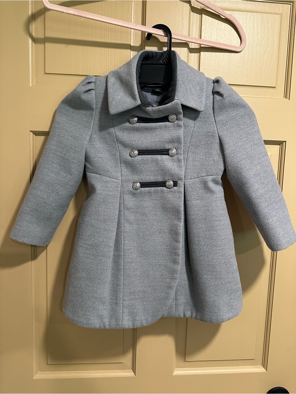 Rothschild Light Gray Double-Breasted Pea Coat size 4T - great shape